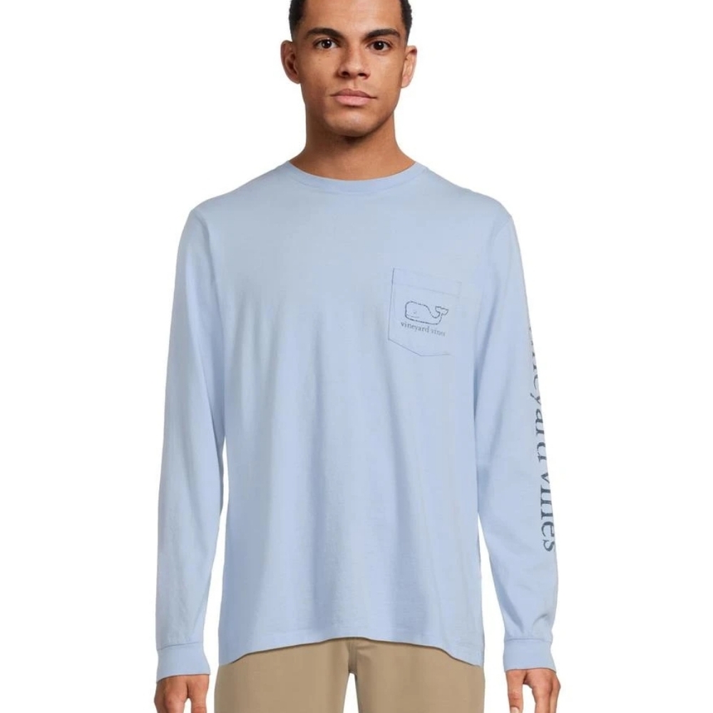 Men's Vineyard Vines Blue Whale Long Sleeve T Shirt